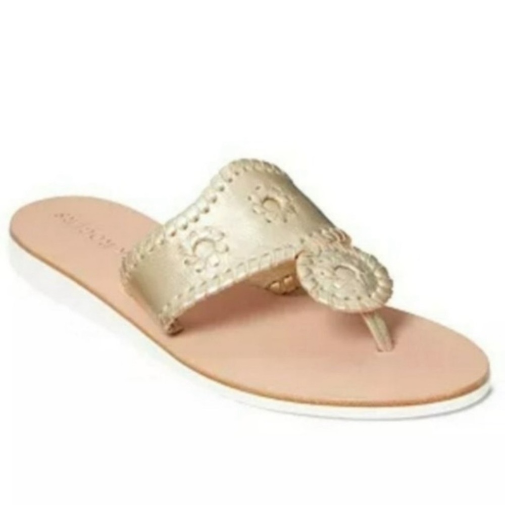 Jack Rogers Gold Metallic Boat Sandals - Size 10
